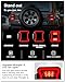 Kiwi Master Smoked LED Tail Lights & 3rd Brake Light Set for 2018-2026 Jeep Wrangler JL/4xe Accessories Third Brake Light High Mount Stop Light Reverse Light Turn Signal Light