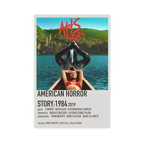American Horror Story 1984 90er Vintage Poster für Zimmer Ästhetisches Leinwand-Poster Schlafzimmer Dekor Sport Landschaft Büro Zimmer Dekor Geschenk 30 × 45 cm Unframe style1 Cover