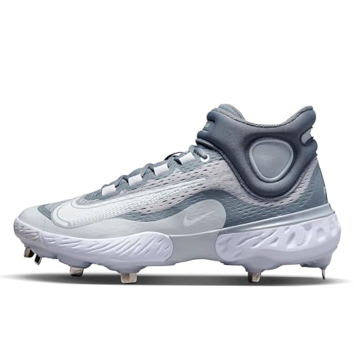 Nike Alpha Huarache Elite 4 Mid Chaussures de baseball pour homme, gris, 40 EU