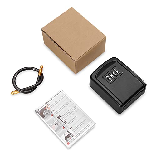 NEWEST Key Lock Box, Safe Lock Box para chaves com algema removível, 4 dígitos Combinação de caixas