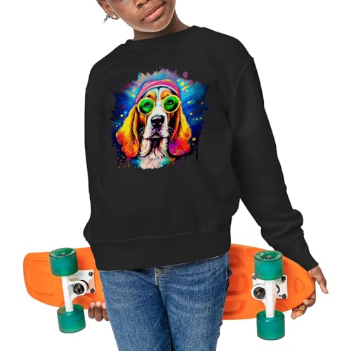 Hippie Dog Portrait Oil Painting Watercolor Tie-dye Vintage Adult Youth T-Shirt Hoodie Sweatshirt4