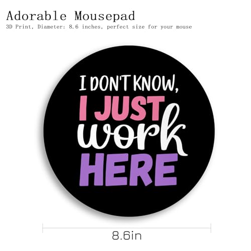 Image of Gctriki Round Mouse Pad 8.6 x 8.6 Inch, Funny Mousepad for Laptop Gaming, with Stitched Edge Non-Slip Rubber Base, Cute Small Mouse Pad for Desk, Home Office Mouse Pad Decor Desk Accessories