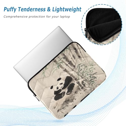 Funda para portátil de 13-14 pulgadas con diseño de panda chino miniatura 5