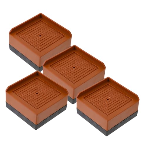 STOBOK 4Pcs Slip Furniture Risers for Bed Legs Couch Feet and Washing Machines Durable Height Pads to Protect Floors and Enhance
