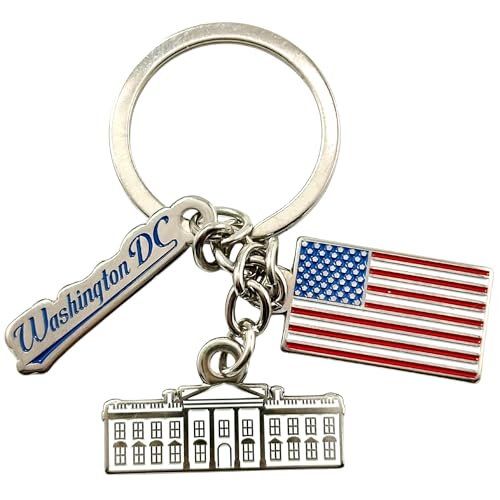 Westmon Works Washington DC Keychain Metal Ring Vacation Souvenir with