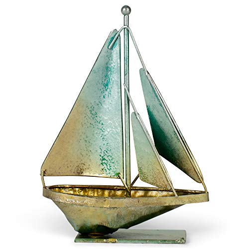 Dicksons with God All Things Possible 6 x 5 Metal Table Top Sailboat Figurine Decoration - Image 5