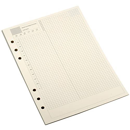 TSUKURIRO リフィル 紙 6穴 システム手帳用 セット (デイリースケジュール, A5サイズ対応 45枚)