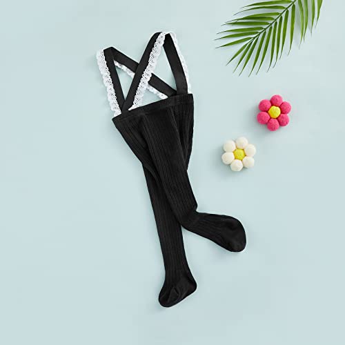 Mubineo Newborn Baby Girl Lace High Waist Tights Leggings Socks Suspender Pantyhose (Zd Black, 6-12 Months) #TOP7