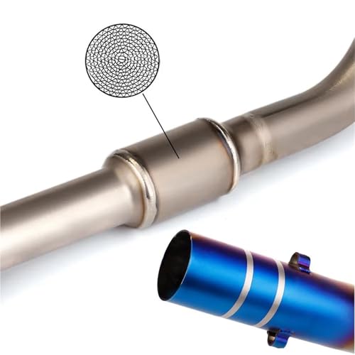 Tubo de escape completo para Yamaha R15 V4 y MT15 2017-2023 con colector delantero de titanio 51mm 6