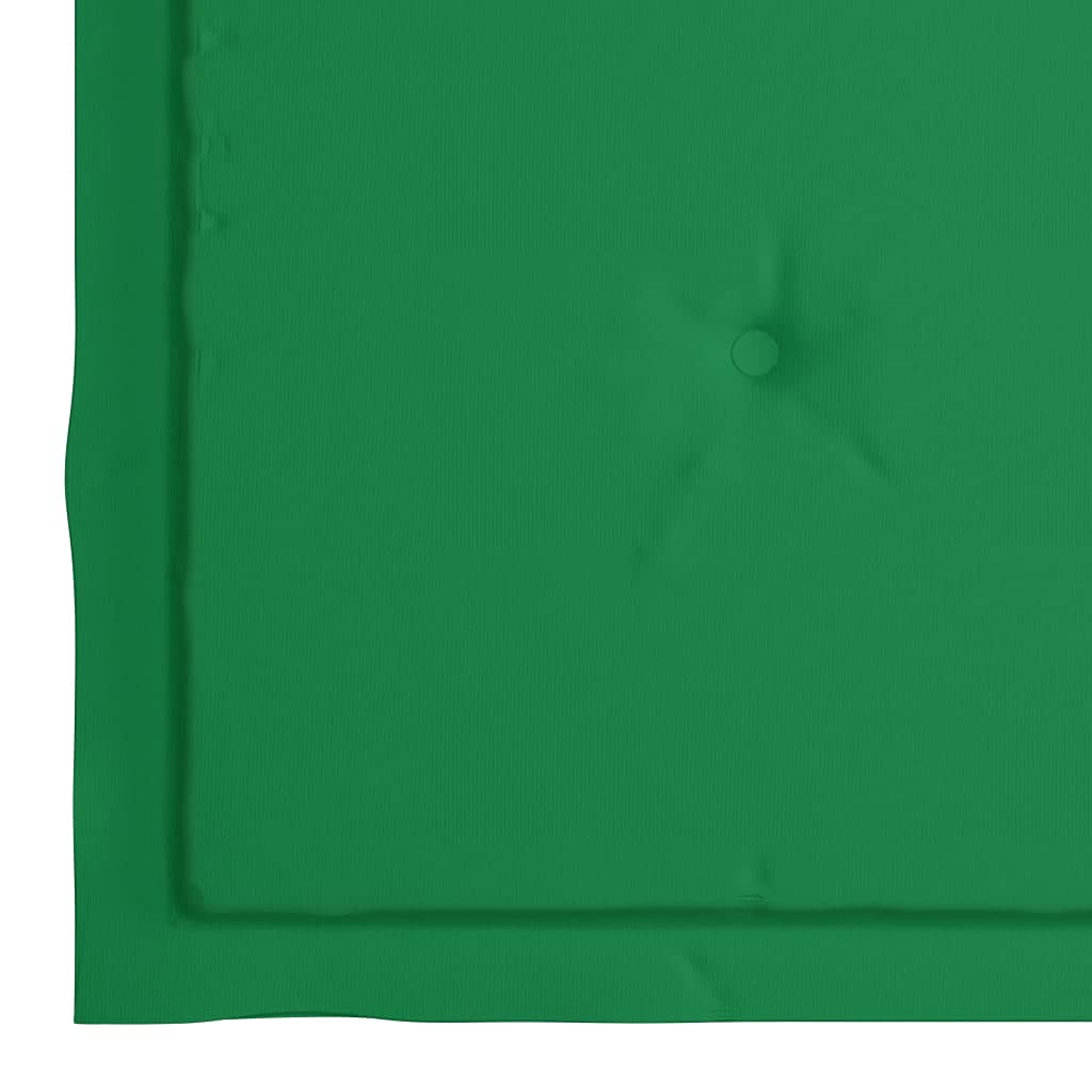 Sedia a Dondolo con Cuscino Verde in Legno di Teak Sedia per esterni Sedia per terrazza Sedia da relax per terrazze, giardini, patii
