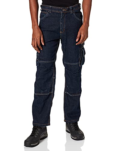 DASSY® Knoxville Stretch-Arbeitsjeans mit Kniepolstertaschen - Größe 50 - JEANSBLAU
