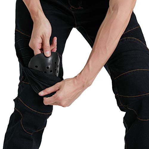 image for Takuey Motorcycle Riding Protective Pants Armor Motocross Racing Denim