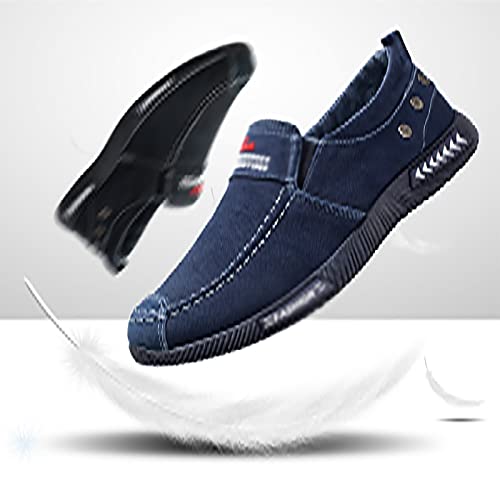 Men's Casual Martial Arts Shoes, Breathable Slip-On Chinese Traditional Old Beijing Canvas Walking Shoes, Rubber Sole Non Slip Strong Grip, are Light in Weight2
