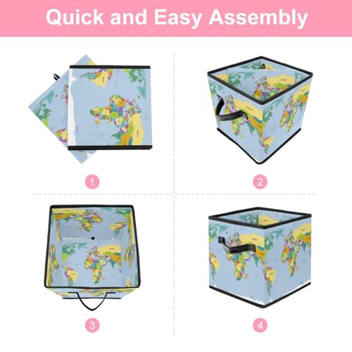 Boîte de rangement cube avec poignées solides pour optimiser la chambre