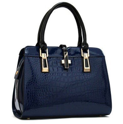VEZELA® PU leather Top Handle Satchel Hand Bag - Sapphire Blue, Crocodile Pattern Hand bags for Women & Girls (B073D86SR3) Amazon Price History, Amazon Price Tracker