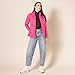 Amazon Essentials Women's Lightweight Long-Sleeve Water-Resistant Packable Puffer Jacket (Available in Plus Size), Hot Pink, Large
