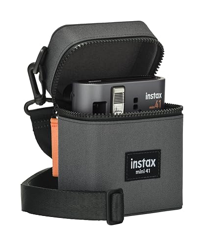 Funda para cámara Instax mini 41 con correa y bolsillo trasero miniatura 3