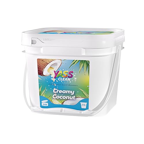 Yass Clean Laundry Scent Boosters Scented Washing Beads 2.5L 1.8KG Coconut Sea Breeze Fragrance Long Lasting Fragrance Easy to Use (Creamy Coconut)