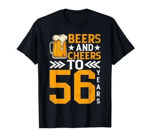 Taza de cerveza con 56 cumpleaños para 56 años Camiseta