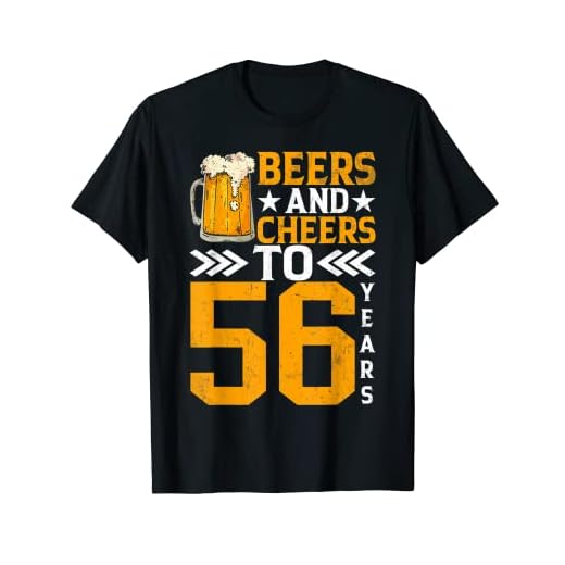 Taza de cerveza con 56 cumpleaños para 56 años Camiseta