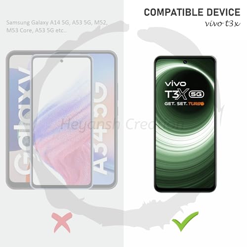 Image of Tempered Glass Screen Protector Compatible For Vivo T3X 5G Cellphone With Edge To Edge Coverage And Easy Installation Kit,Pack Of 1,Black (Vivo T3X 5G)