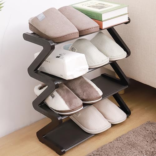 Rangement chaussures 4 niveaux stable et étanche pour meuble entrée