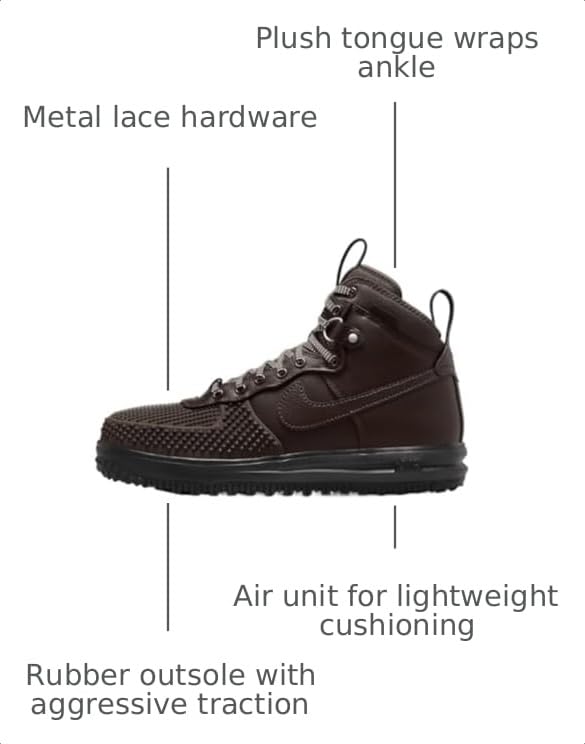 Image of Nike Lunar Force 1 Men's Duckboot (DZ5320-201, Baroque Brown /Black) Size 6