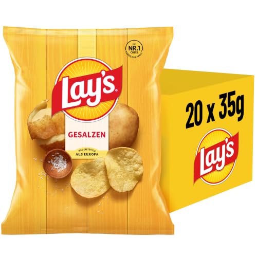 Lays Gesalzen - Knusprig gesalzene Kartoffelchips für eine gelungene Party - 20 x 35g – Ansicht 2