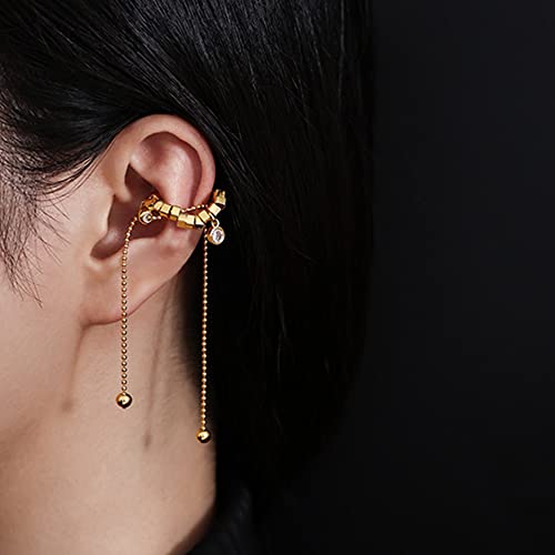 Golden Ear Cuffs Tassel Chain Non Piercing Ear Clip Women Girls #TOP2