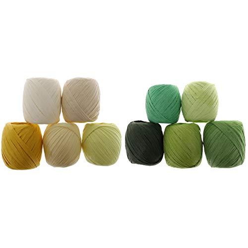 MOTZU 10 Rollen Gelb/Grün Serie Papierband Cover