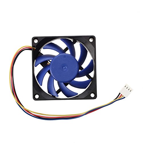 12V 32 70mm 4-Pin Computer Case CFM PWM CPU PC Ventilador azul y negro