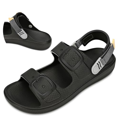 Slides for Men,Mens Slides Sandals for Men Adjustable Beach Sandal Platform Sandals Comfort Lightweight Ultra Cushion EVA Slides