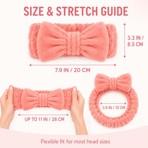 3 Pieces Spa Headbands for Women Makeup Headband for Washing Face Shower Terry Cloth Hairband Spa Shower Gifts — view 5