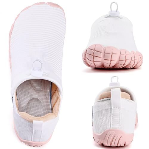 Image of WateLves Water Shoes Womens Mens - Comfortable Lightweight Striped Pattern Barefoot Shoes for Beach Swim Pool Yoga Boating Water Aerobics