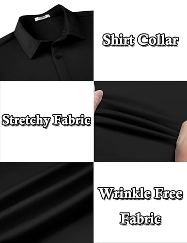 COOFANDY Men's Long Sleeve Wrinkle Free Shirts Button Down Casual Stretch Dress Shirt4