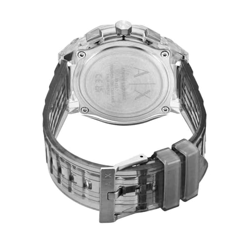 Armani Exchange Watch For Men, Quartz Chronograph movement and 44mm Case Size with Polyurethane strap