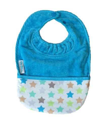 Silly Billyz Towel Pocket Bib, Aqua, 3 mos - 3 Yrs
