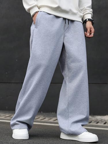 Image of dockstreet Straight Wide fit Long Length Open Bottom Jogger for Men /Trending Multi Pocket Style, Relaxed Casual Pants for Men