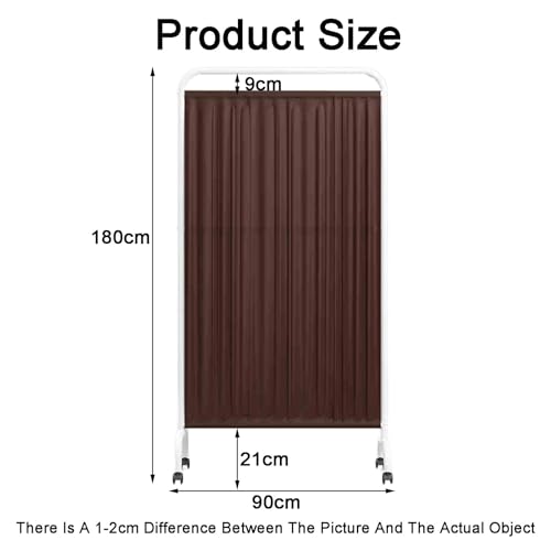 Paravent de confidentialité pliable marron 1 panneau pour open space
