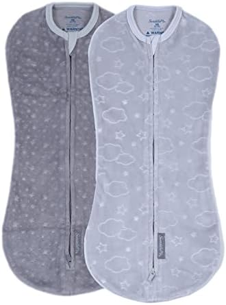 SwaddleMe by Ingenuity Compression Baby Swaddle Pod in Velboa, Tw...