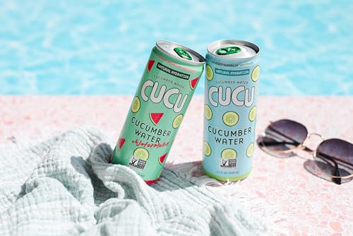 Image of CUCU Pressed Cucumber Water - Real Juice from Fresh Cucumbers with Vitamin C, Electrolytes & Antioxidants - No Sugar Added, Non-GMO - 11 fl oz, 12-Pack
