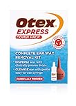 Otex Express Combi Pack, Clinically Proven Ear Wax Removal Kit with Drops and Bulb Syringe for Excessive, Hardened Ear Wax, 10ml