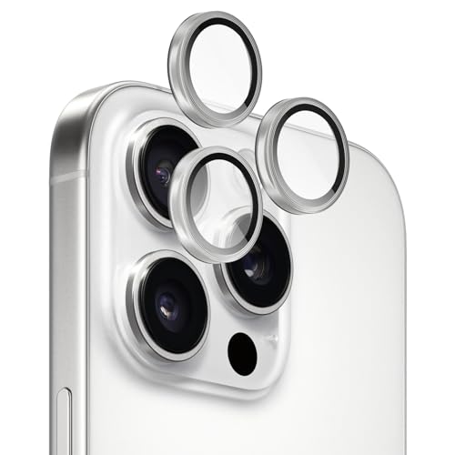 Image of GRIPP 3in1 Focal Camera Lens Protector for iPhone 16 Pro, iPhone 16 Pro Max / 17 Pro / 17 Pro Max / 15 Pro / 15 Pro Max, Aluminium Alloy Ring, Ultra-Clear HD Glass, Easy Install - Silver