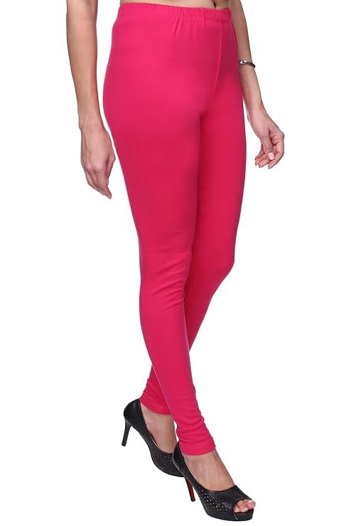 Image of Women's Premium Stretchable Cotton Leggings | Soft Slim Fit Ankle Length Churidar Pants for Casual, Ethnic, Office & Daily Comfortable Wear (Pack of 1)