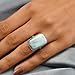 PHNX 925 Sterling Silver Larimar Ring for Women | Handmade Gemstone Ring | Boho Statement Jewelry with Blue Stone, 6