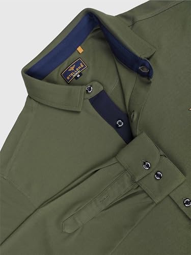 Image of STELLERS Men's Premium Full Sleeve Shirt | Feather Touch Feel| Regular Fit| Odour Resistant| Anti-Static| Wrinkle Free| Quick Dry | Stretchable| Lightweight| Sweat-Proof