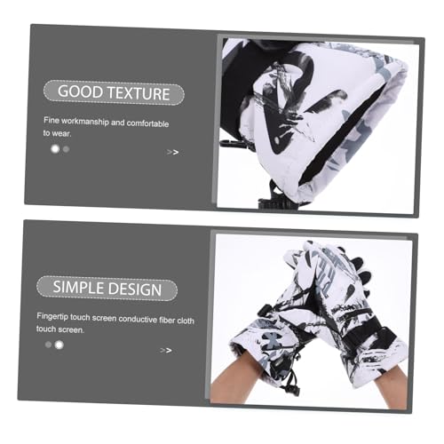 GALPADA 1 Par Luvas De Esqui Luvas Térmicas Luvas De Inverno Luvas De Mão Quente Luvas Quentes Luvas