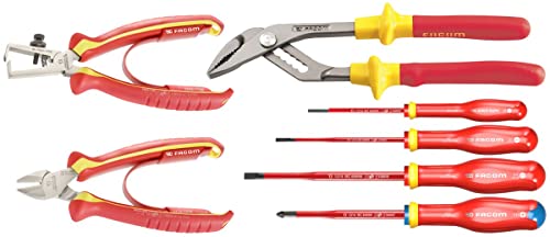 FACOM Jeu de 3 Pinces et 4 Tournevis Isoles 1000 V - VE.A2PB