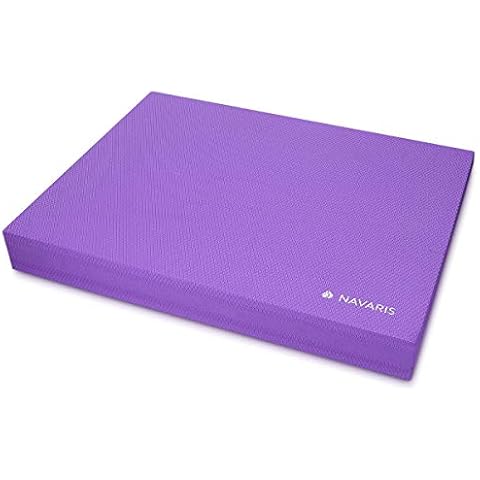 Navaris colchoneta de coordinación - Plataforma de Equilibrio para Ejercicios de Yoga y Pilates - Almohadilla Morado Cover