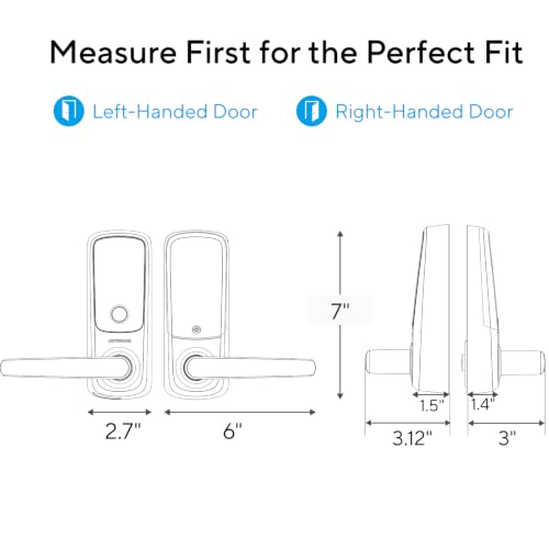 ULTRALOQ Latch 5 Smart Lock, World's First WiFi Smart Lever Lock, Auto-Lock, Touchscreen Digital Keypad, Fingerprint Door Handle for Home Front Door, Rental, Office, App Remote Control, Black - image 9